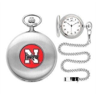 Nebraska Cornhuskers NCAA Silver Pocket Watch Sports
