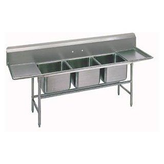  Compartment Pot Sink with Two Drainboards   127