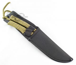 10 TACTICAL COMBAT Survival HUNTING KNIFE w/ SHEATH Military Fixed