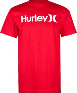 Hurley One & Only Core tee. Hurley logo printed across chest. Short