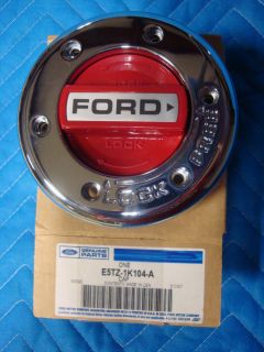 Ford F250 F350 Truck 4x4 Manual Locking Hub Outer Cap Red Center 6