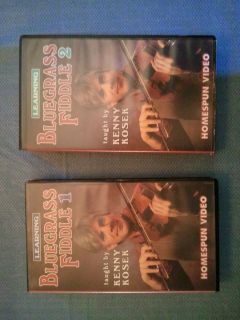 Learning Bluegrass Fiddle Volumes 1 2 VHS by Kenny Kosek