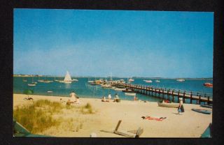 1960s Boats Beach Dock Hyannis Port Hyannisport MA PC