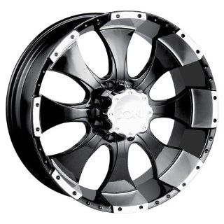 Ion Alloy (Style 137) Black with Machined Lip   20 x 10 Inch Wheel