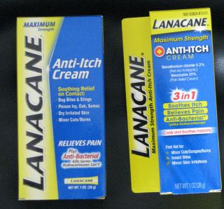   Maximum Strength Anti Itch Pain Relief Cream Anti Bacterial 1 oz
