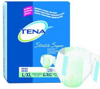 case 56 tena stretch super nighttime briefs l xl sca hygiene products