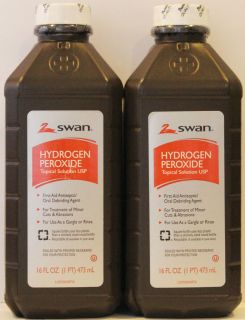 Swan Hydrogen Peroxide Topical Solution USP First Aid Oral Debriding