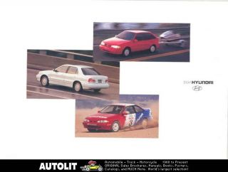 1994 Hyundai Sonata Elantra Scoupe Excel Brochure