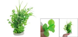 Green Plastic Water Grass Adorn for Fish Tank 24cm Height