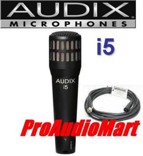  instrument microphone + BONUS 20ft XLR cable Audix I5 NEW Free Ship