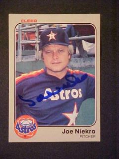 Joe Niekro D 2006 Hand Signed 1983 Fleer Card