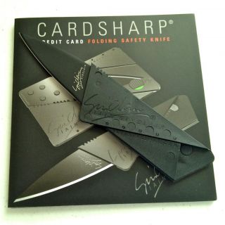 Ian Sinclair Cardsharp 2 Black Blade Credit Card Folding Safety Knife