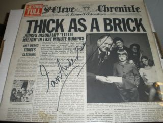 Ian Anderson Signed Thick as A Brick Jethro Tull Record