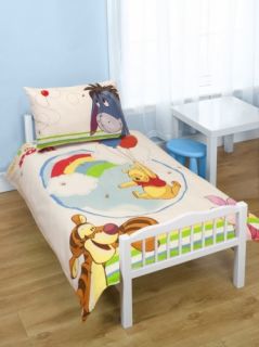 The Pooh Classic Panel Junior Cot Bed Duvet Quilt Cover Set