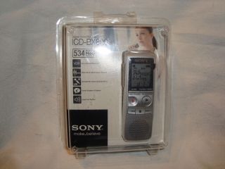 Sony ICD BX800 Digital Voice Recorder Silver 2GB