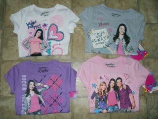 Girls Nickelodeon iCarly Tee Shirt Sz XS s M L XL Lilac White Pink