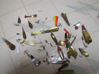 Large Lot of Ice Fishing Lures Tear Drops Russian Hooks 180 Lures Jigs
