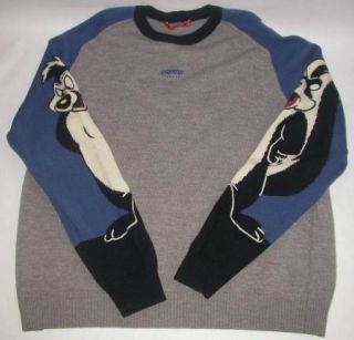 Iceberg History Pepe Le Pew Wool Sweater Made in Italy XXXXL 4XL