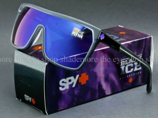 Spy Optic Flynn Sunglasses Black Ice Grey Purple Spectra 670323551139