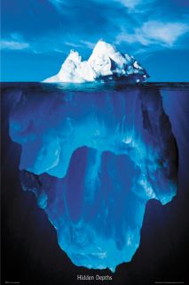 A1 Maxi Satin Poster Hidden Depths Iceberg Ocean
