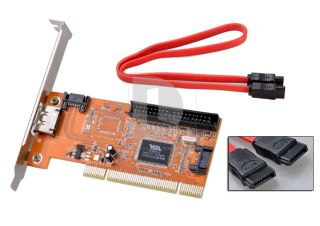 Port SATA E SATA IDE PCI Card Adapter Card Serial ATA Cable Dos