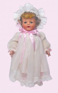 18 1948 50 Ideal Beautiful Baby in Ornate Christening Dress w