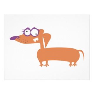 Funny Dachshund flyers by LoonyBoutique