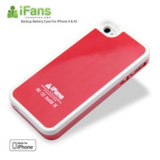 Ifans 1450mAh Metal Wiredrawing Battery Case Charger Case for iPhone 4