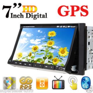 HD 7Touch Screen in Dash 2 DIN Car Stereo GPS Navigation CD DVD
