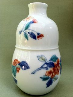  Ikebana Flower Arrangement Antique Kakiemon Porcelain Floral Vase