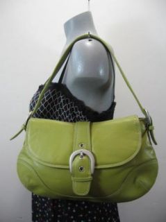 Ili Bright Green Leather Hobo Shoulder Bag Purse Tote Beautiful