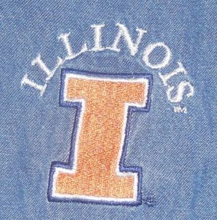Illinois Fighting Illini Denim Long Sleeve Button Shirt