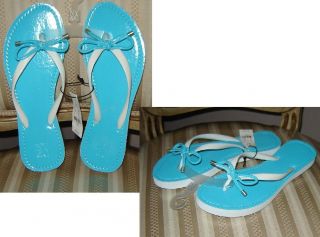NY&C Blue(light or dark) or Yellow or Black t thong flip flops sandals