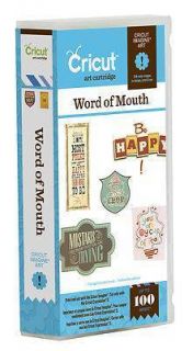 Cricut Imagine Word of Mouth Cartridge   JUST LAUNCHED    Brand New