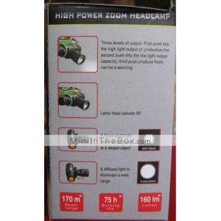 USD $ 19.99   3 Mode 400LM Focus Adjustable CREE LED Headlamp (1x14500