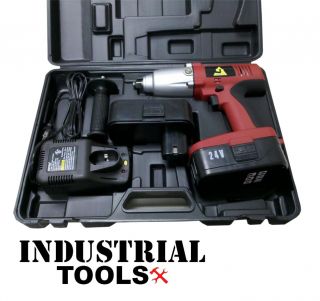 24 V 1/2 DR CORDLESS IMPACT WRENCH 300 FT LBS (2) 24 VOLT BATTERIES