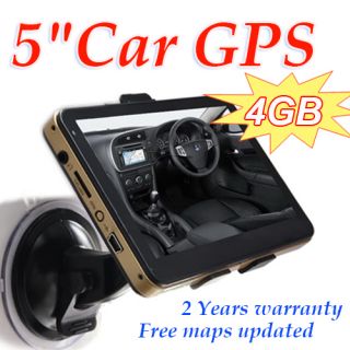 New 5 Car GPS Navigation Built in 4GB 64MB RAM WinCE 6 0 FM  MP4