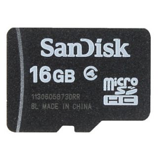 SanDisk 16GB cartão de memória microSDHC e adaptador microSD (classe
