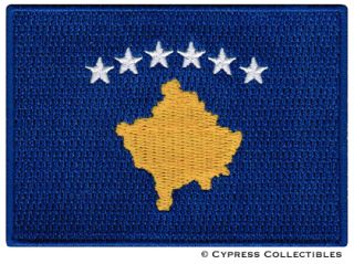 Kosovo Flag Embroidered Iron on Patch Emblem Yugoslavia