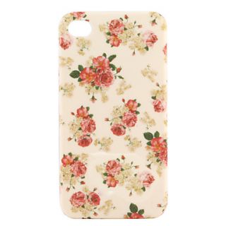 USD $ 5.19   Stylish Flower Hard Case for iPhone4G (White),