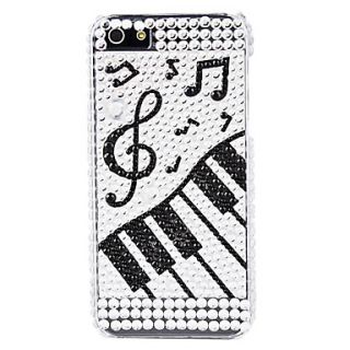 USD $ 6.19   Piano Pattern with Diamond Surface Hard Case for iPhone 5