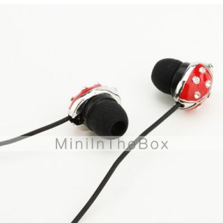 USD $ 7.19   Ladybug Style In Ear Earphones (Red),