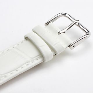 USD $ 3.59   Unisex Genuine Leather Watch Strap 22MM(White),