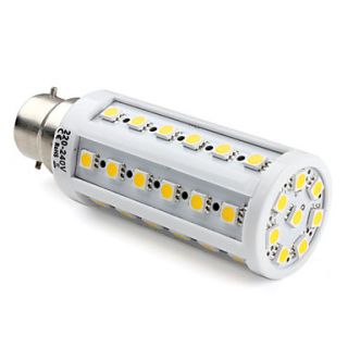 B22 SMD 5050 44led 550lm 7.5W bombillas calientes de maíz blanco (220