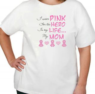 Custom I Wear Pink for The Hero in My Life Breast Cancer Awareness T