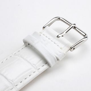 USD $ 3.59   Unisex Genuine Leather Watch Strap 24MM(White),