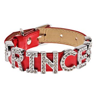 Verstelbare Rhinestone Princess Style halsband voor honden (assorti