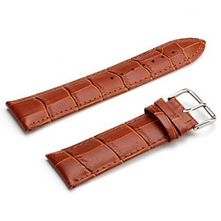 USD $ 3.59   Unisex Genuine Leather Watch Strap 24MM(Brown),