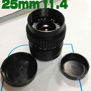 25mm f1.4 C Mount CCTV Lens for M4/3 E P1 E PL1 G1 GF1 GH1 & NEX 3 NEX