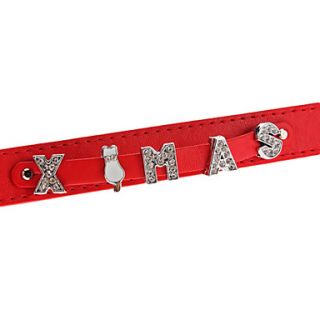 EUR € 7.63   Verstelbare Rhinestone Happy Christmas Style halsband